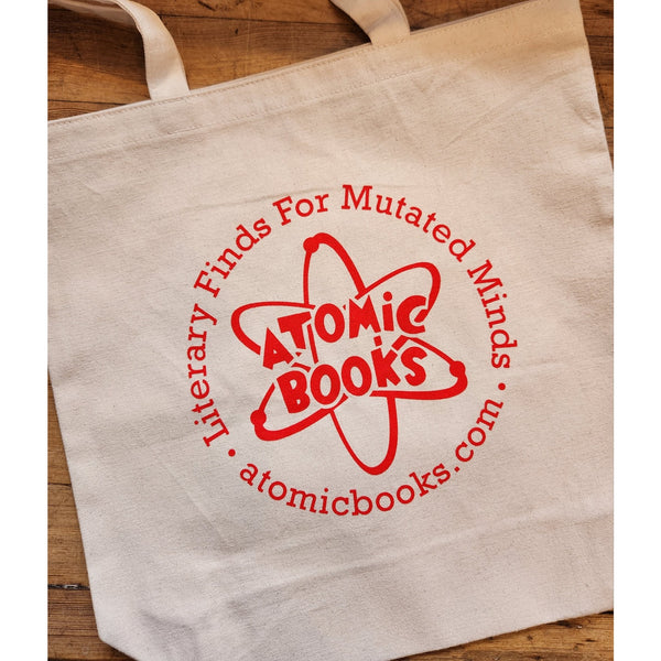 Atomic Books Classic Logo Tote (Red on White)