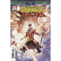 Comic book cover featuring Doctor Strange of Asgard with mystical energy and Marvel branding.