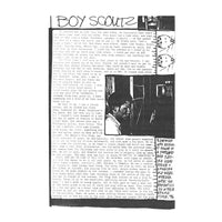 Black and white graphic novel page with text and images on a white background