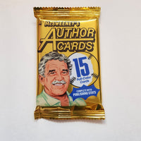 Pack of McSweeney's Author Cards with a gold wrapper on a white background