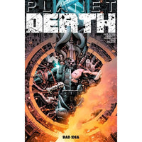 Comic book cover titled 'Planet Death' with intricate design and text.