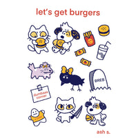 Let's Get Burgers Sticker Sheet