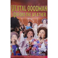 Cover for 'Vestal Goodman Checks the Weather' with images of a woman and text.