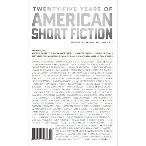 American Short Fiction #63 (Vol. 19)