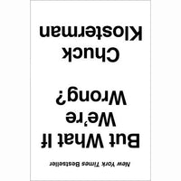 But What If We're Wrong?: Thinking About the Present As If It Were the Past
