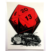 D20 Critical Hit Sticker
