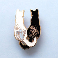 Fire And Ice Cats Enamel Pin