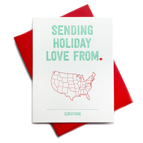 Sending Holiday Love From Notecard