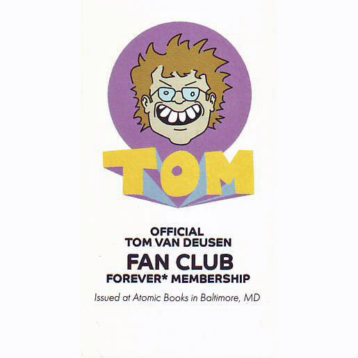 Tom Van Deusen Official Fan Club Membership Card (front)