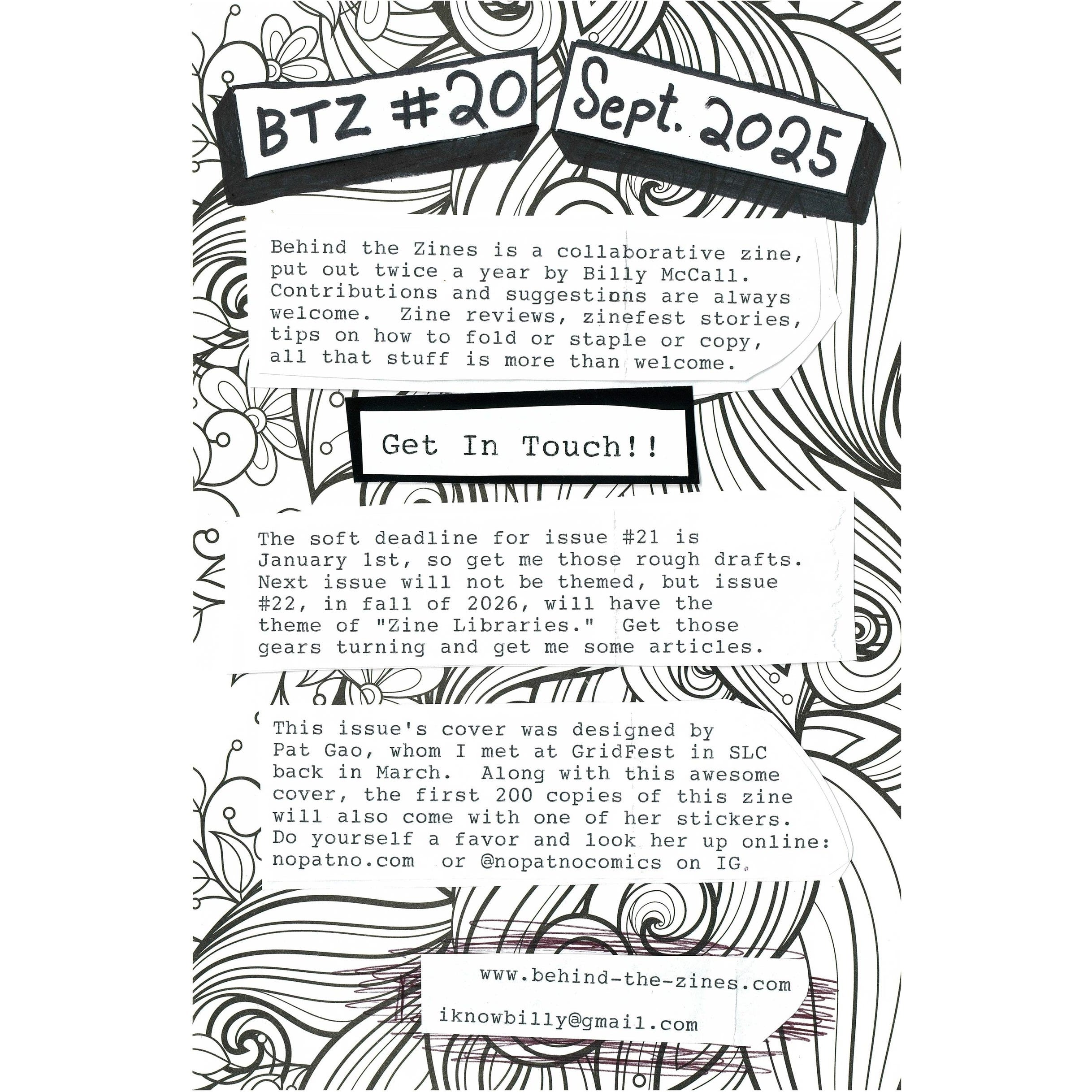 Behind The Zines #20