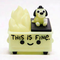 This Is Fine Dumpster Fire Vinyl Figure (GID Version)