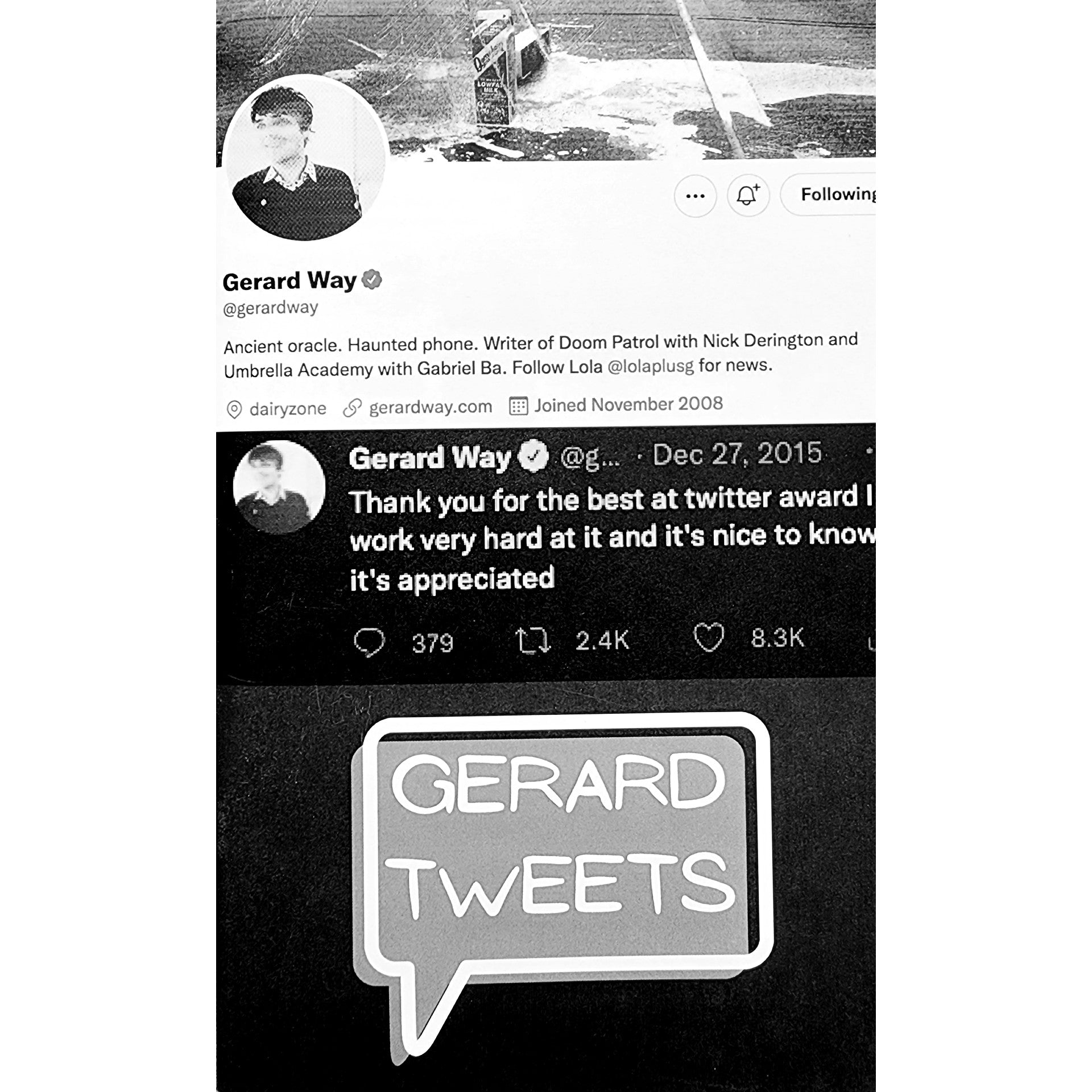 Gerard Tweets