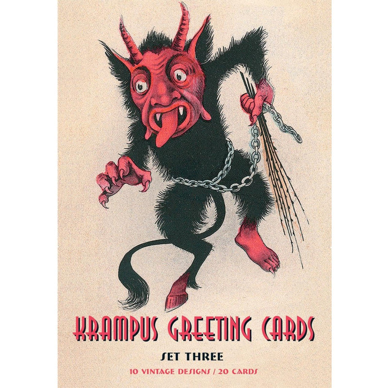 Krampus Greeting Cards Set 3: 20 Assorted Cards in Deluxe Tin