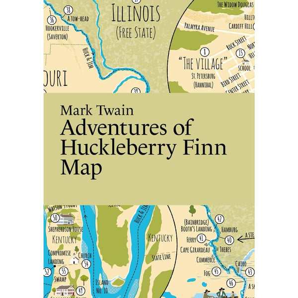 Mark Twain: Adventures of Huckleberry Finn Map