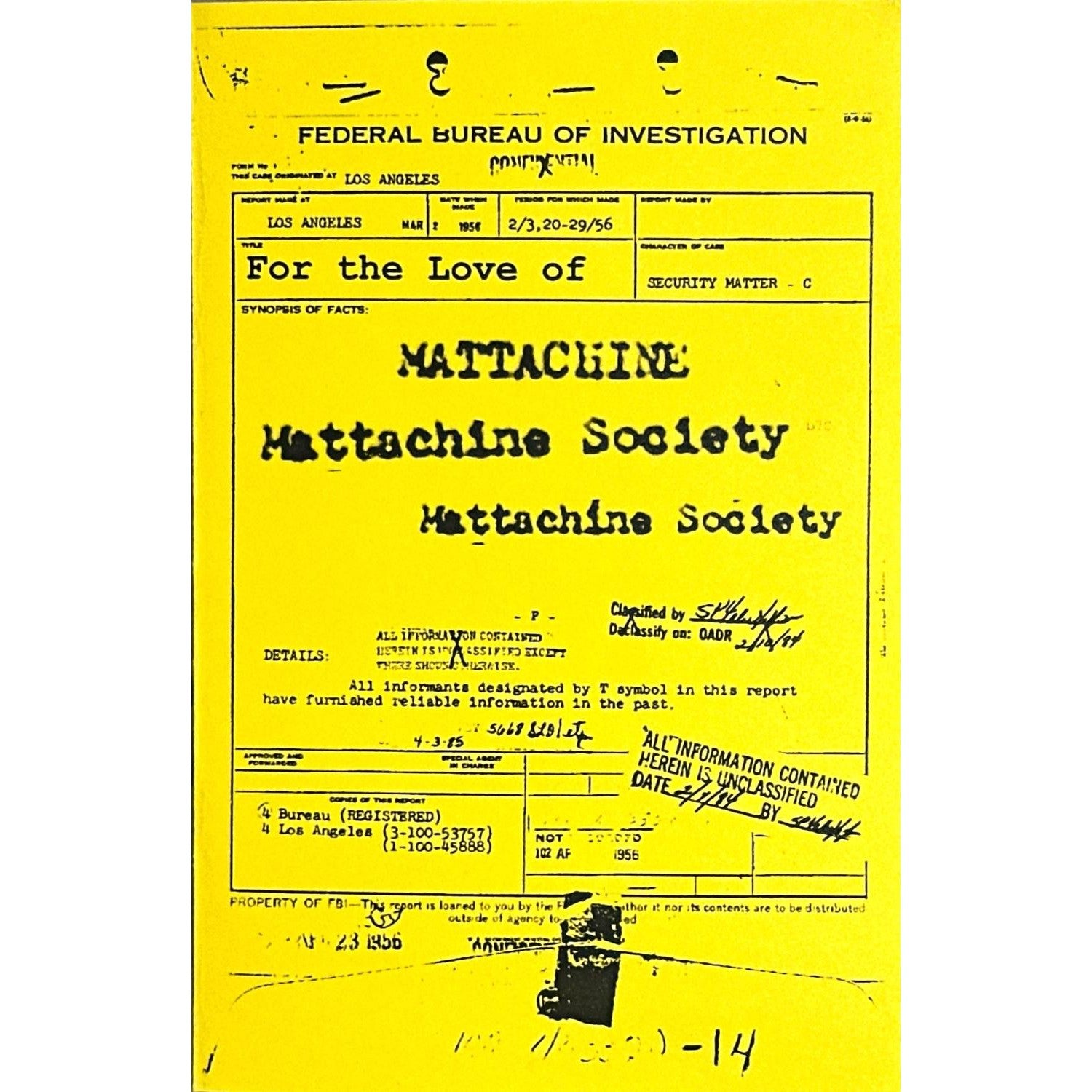 For the Love of Mattachine Society 