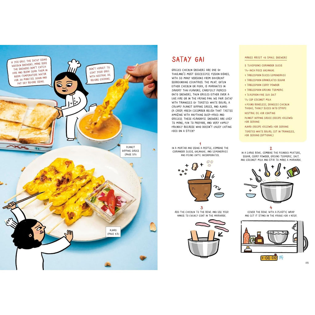 Noodles, Rice, and Everything Spice: A Thai Comic Book Cookbook 