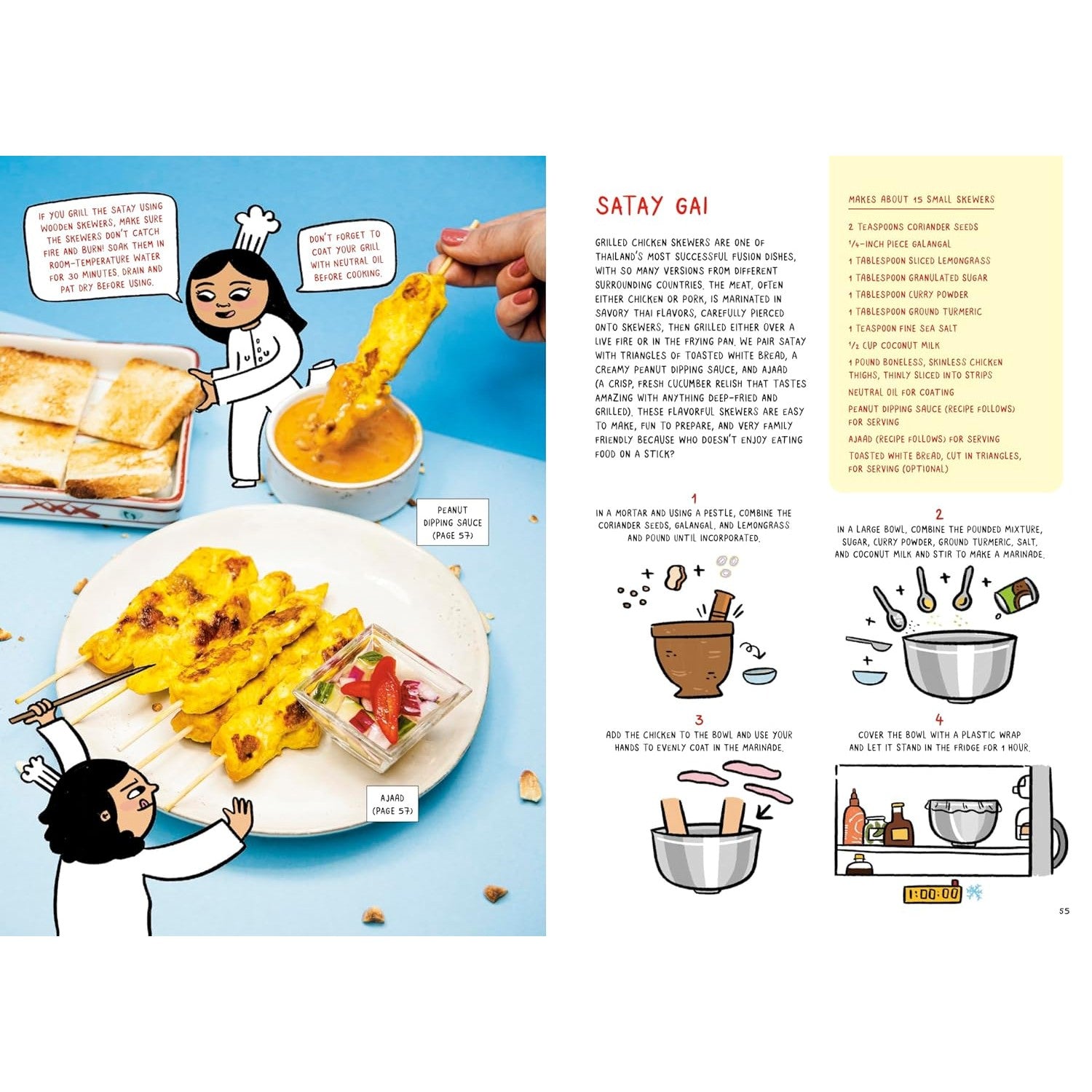 Noodles, Rice, and Everything Spice: A Thai Comic Book Cookbook 