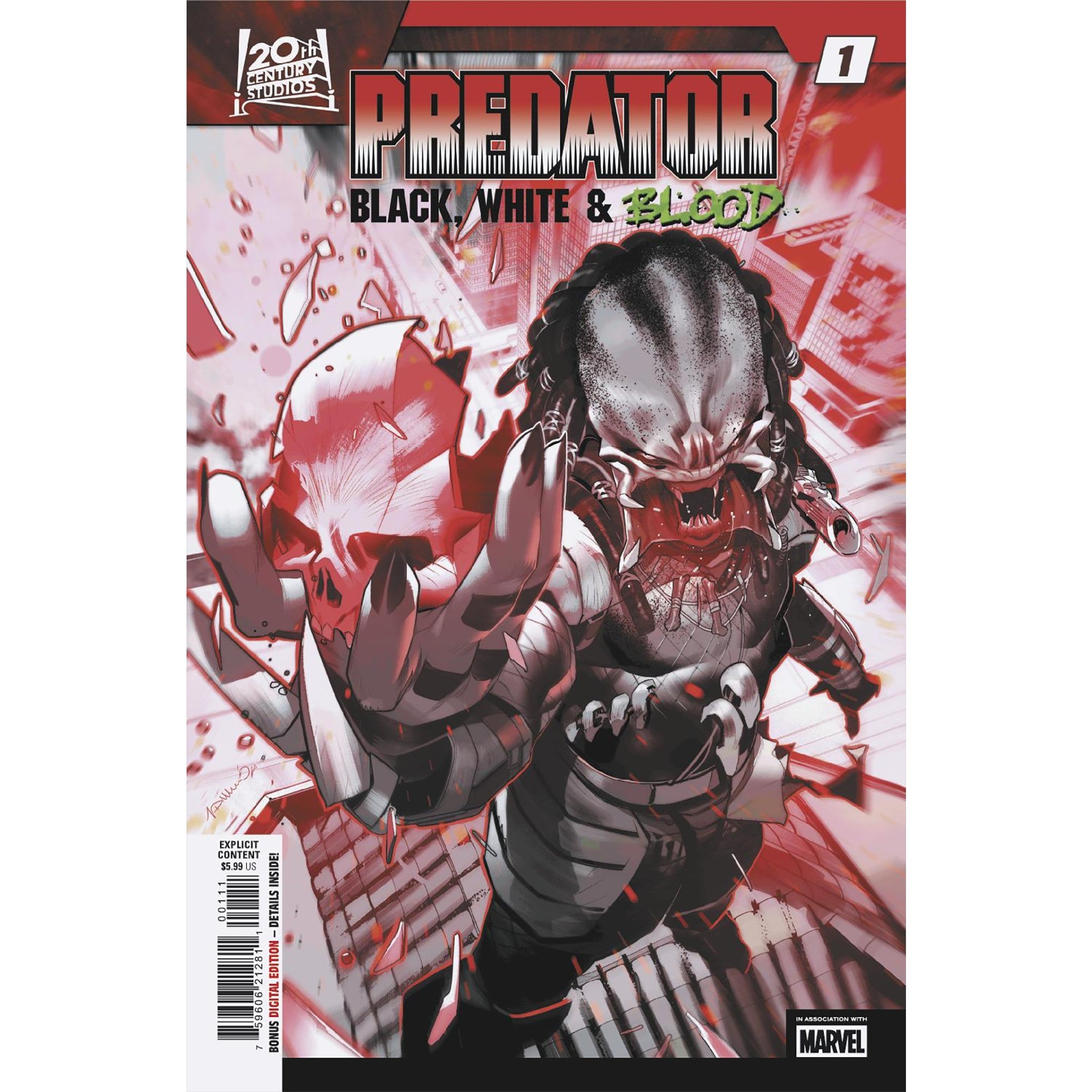 Predator: Black, White And Blood #1 cover