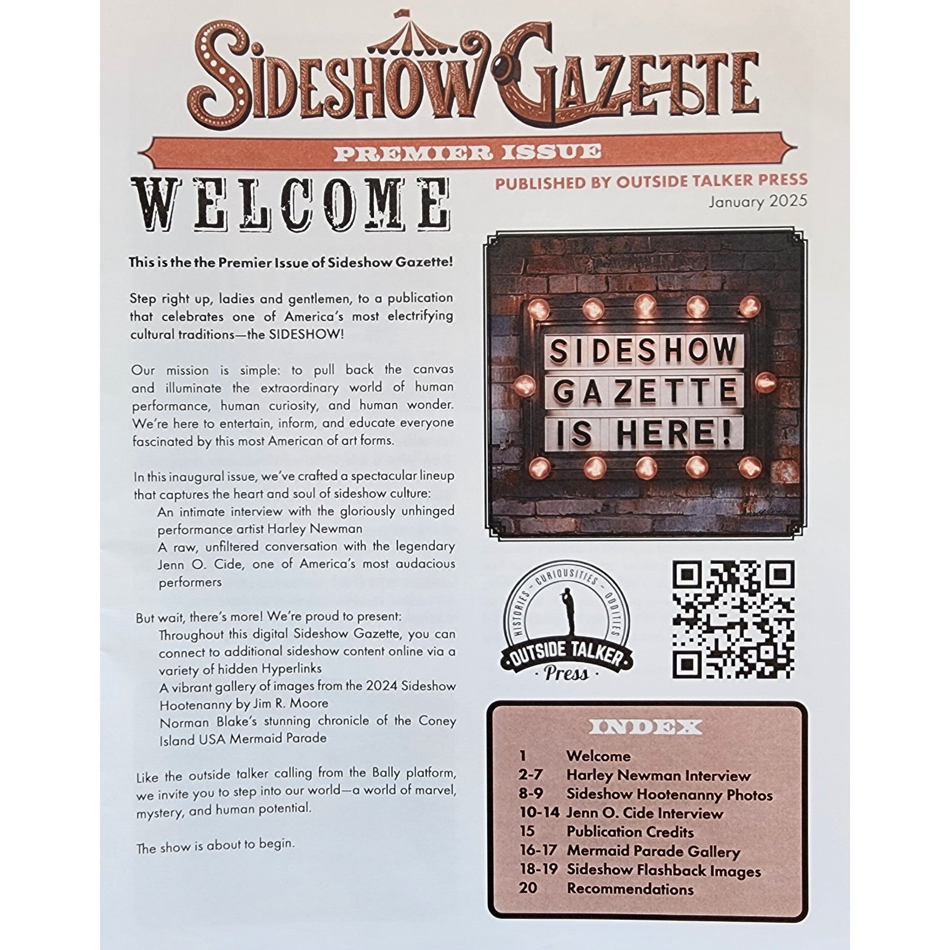 The Sideshow Gazette #1 – Atomic Books