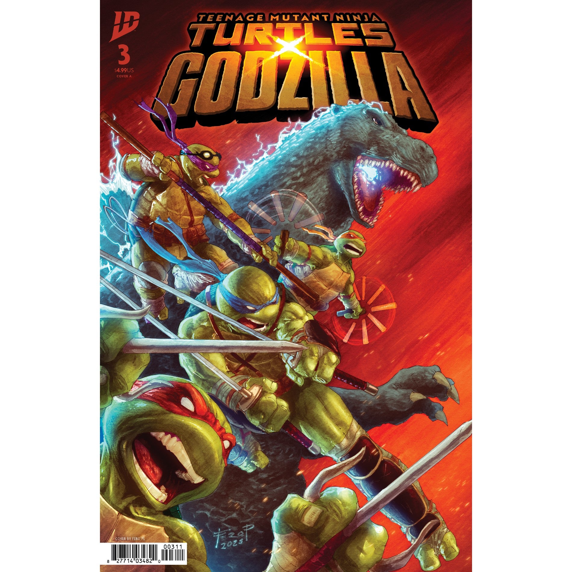 Teenage Mutant Ninja Turtles x Godzilla #3