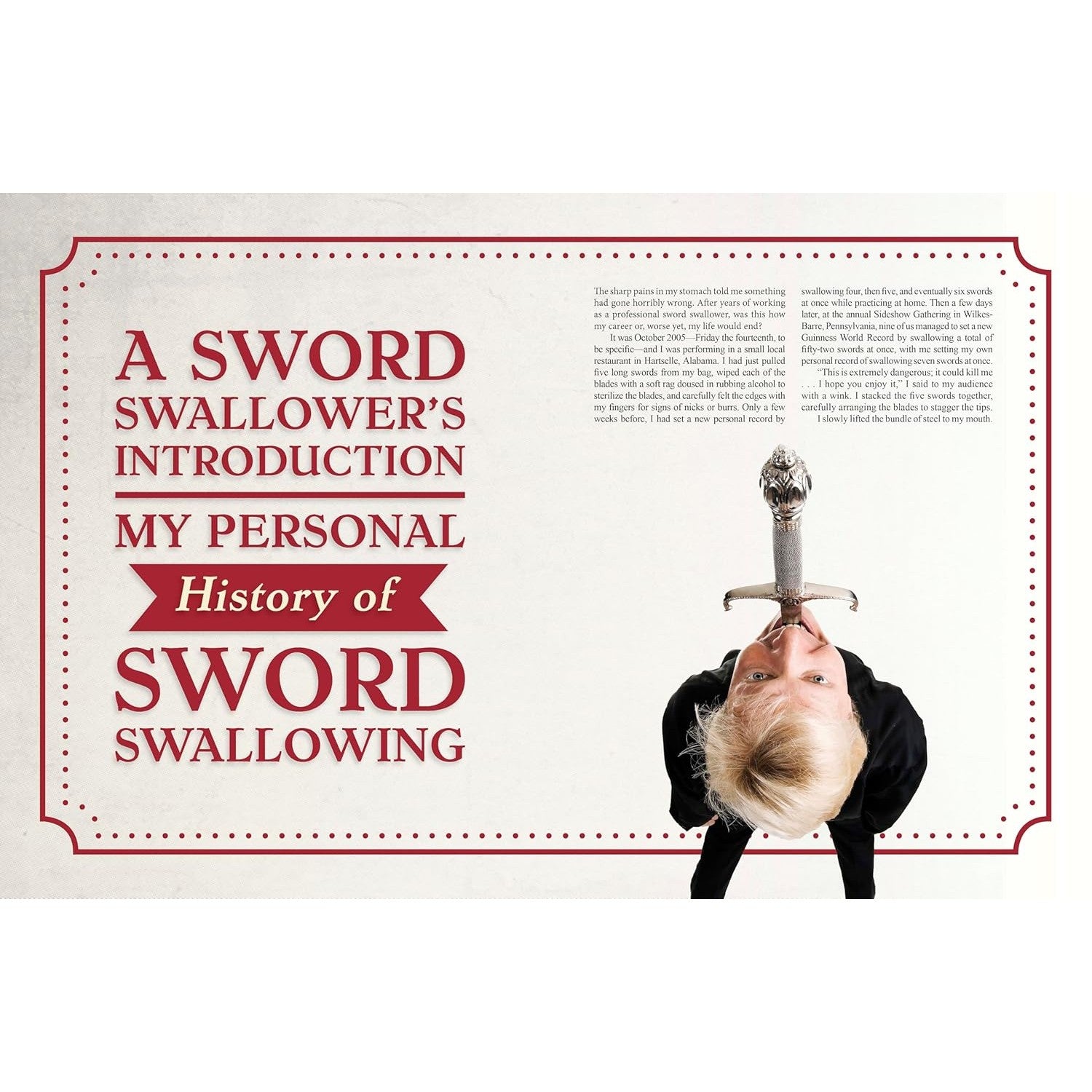 To the Hilt: A Sword Swallower's History of Sword Swallowing