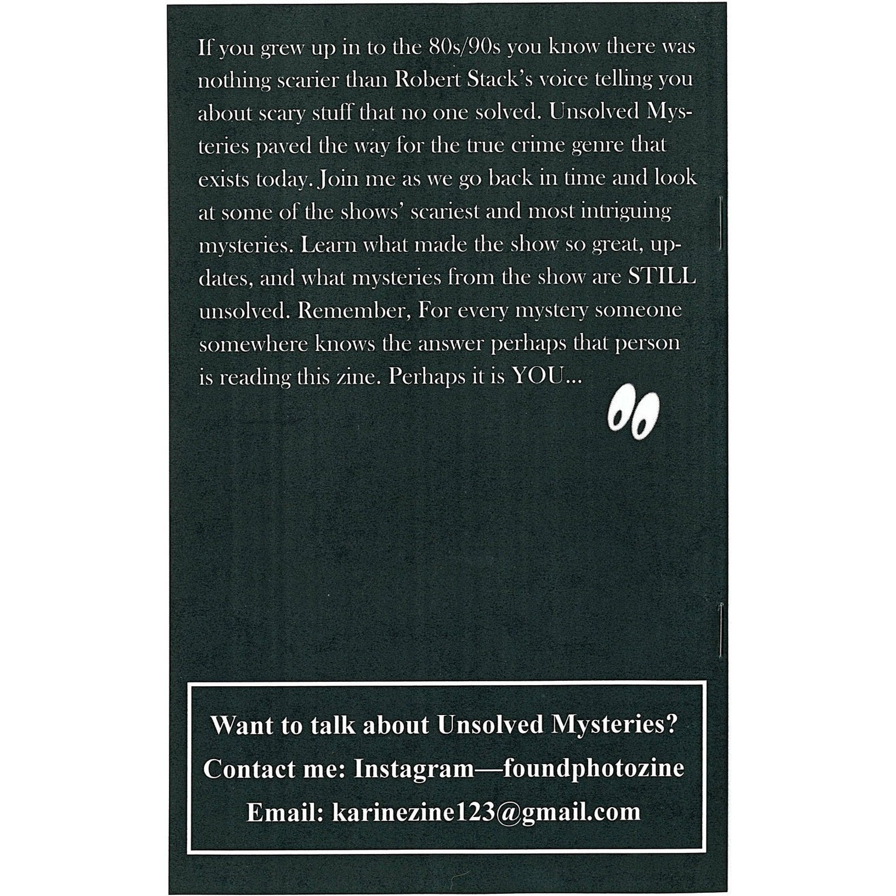Unsolved Mysteries Fanzine