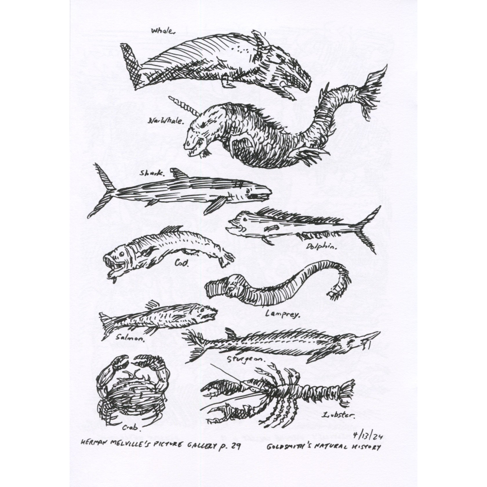 Whaling Sketches: Related to "Moby-Dick" Volume 1: Mar. - May 2024