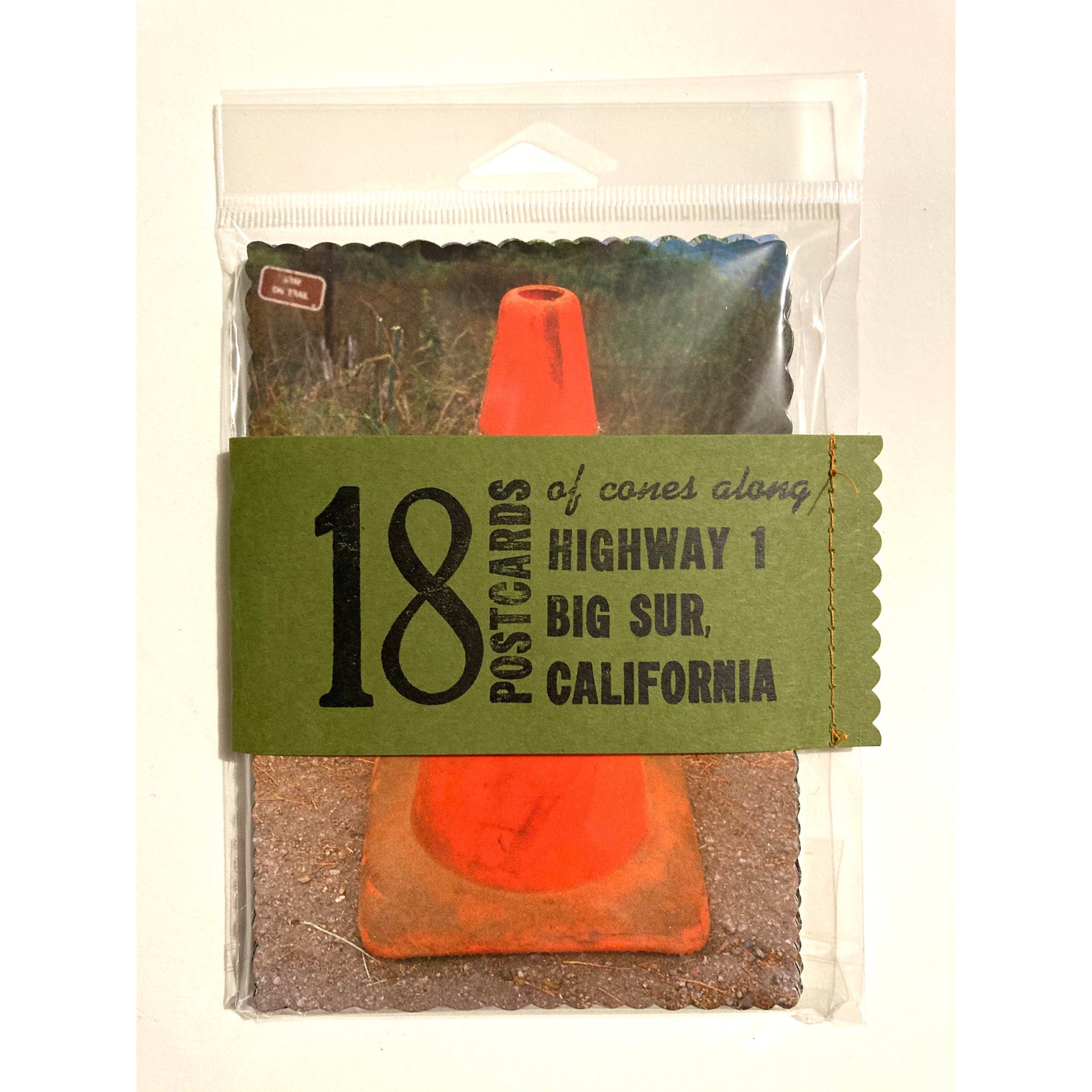 18 Postcards Of Cones Along Highway 1, Big Sur California