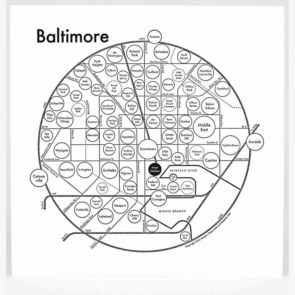 Baltimore Letterpress Print