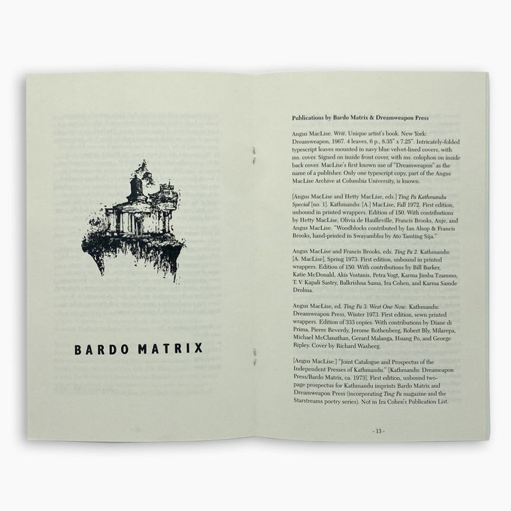 The Bardo Matrix: A Kathmandu Beat Poetry Press