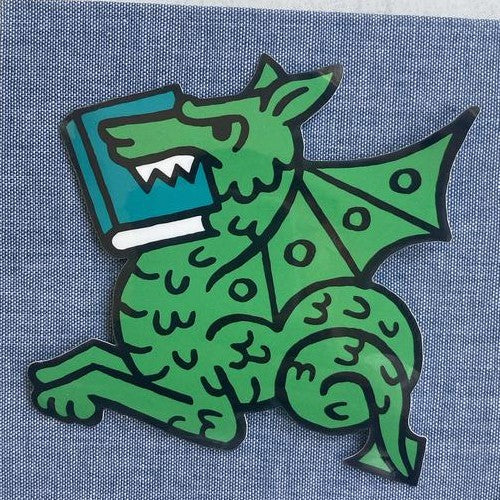 Book Dragon Vinyl Sticker