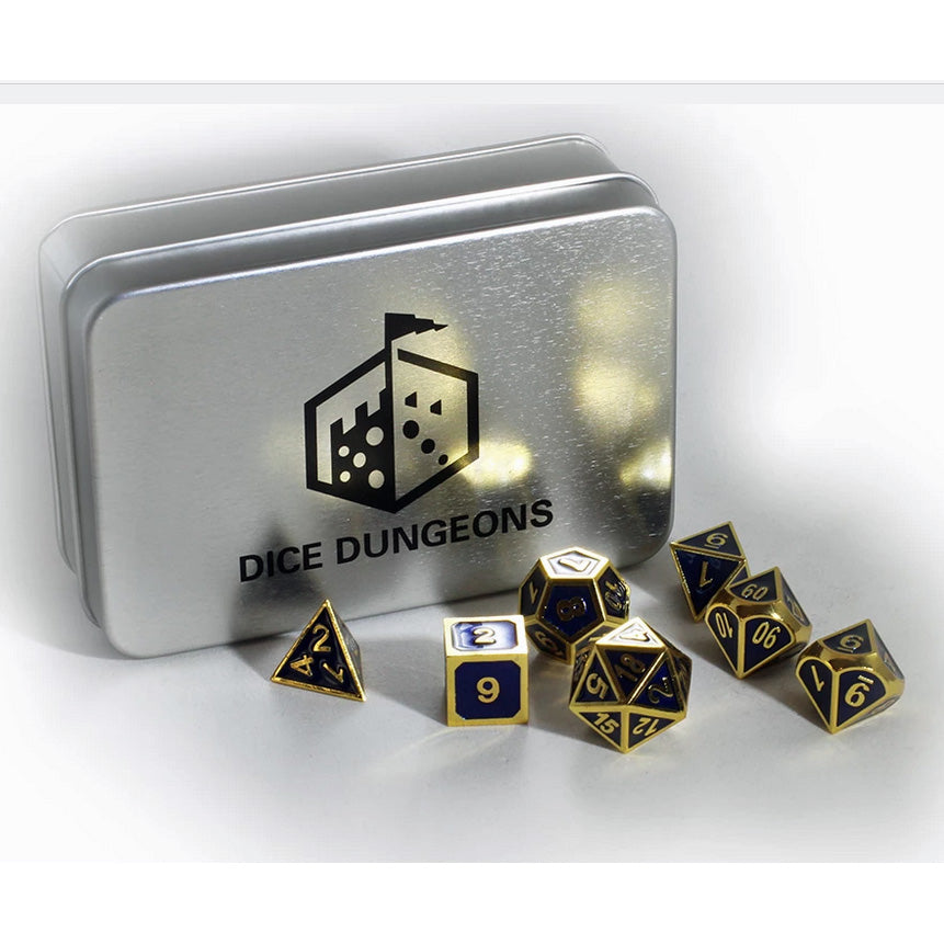 Imperial Dice Set (Blue On Gold)