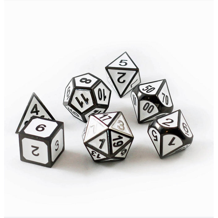 Imperial Dice Set (White On Black)