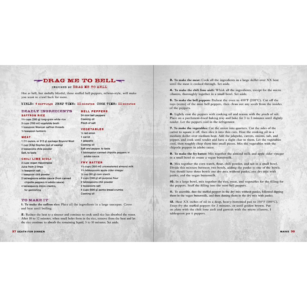 Death for Dinner Cookbook: 60 Gorey-Good, Plant-Based Drinks, Meals, and Munchies Inspired by Your Favorite Horror Films