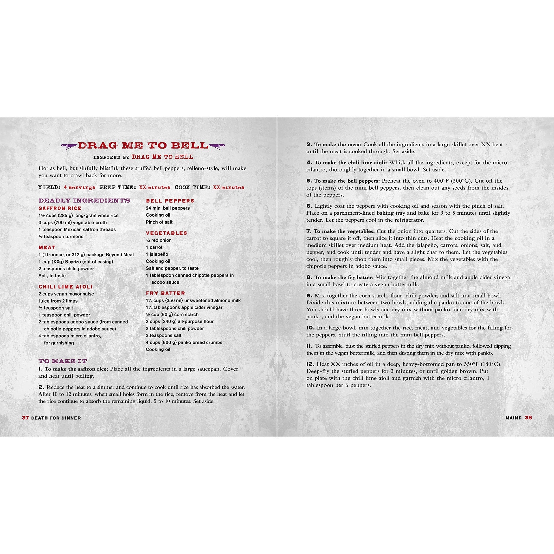 Death for Dinner Cookbook: 60 Gorey-Good, Plant-Based Drinks, Meals, and Munchies Inspired by Your Favorite Horror Films