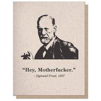 Freud Hey, Motherfucker Greeting Card