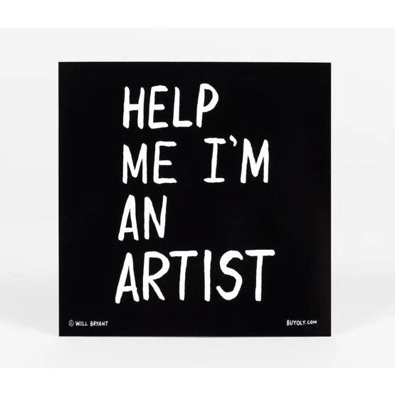 Help Me I'm An Artist Sticker – Atomic Books