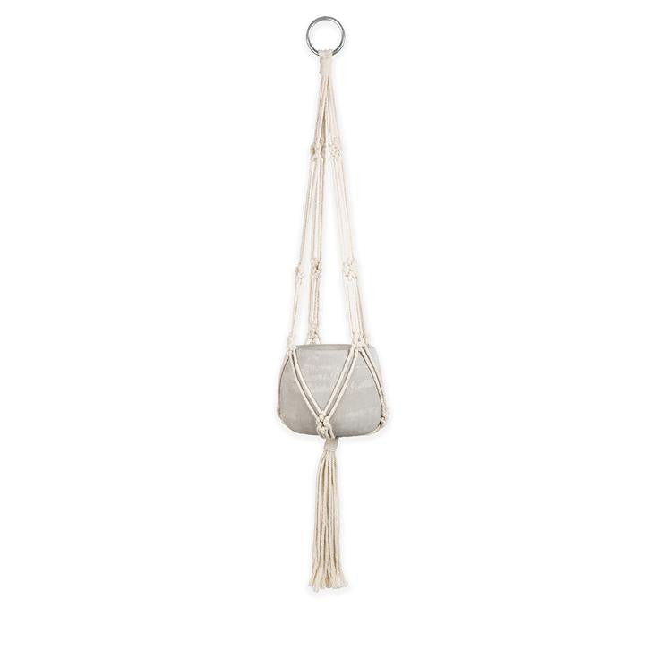 Macrame And Cement Planter