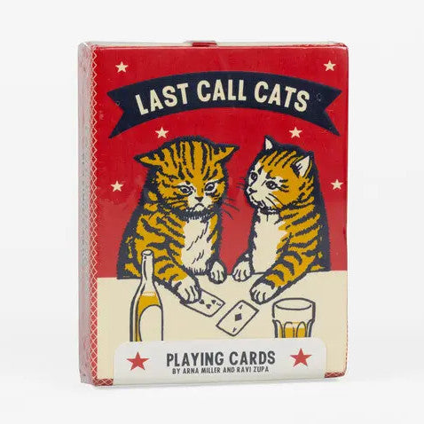 Last Call Cats Playing Cards