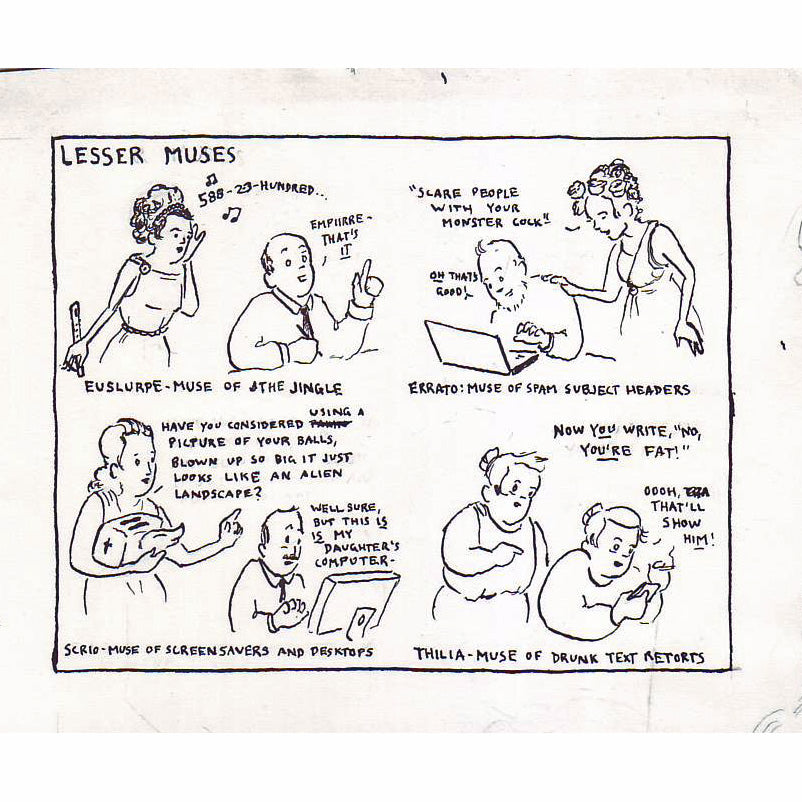 Lulu Eightball Original Art: Lesser Muses