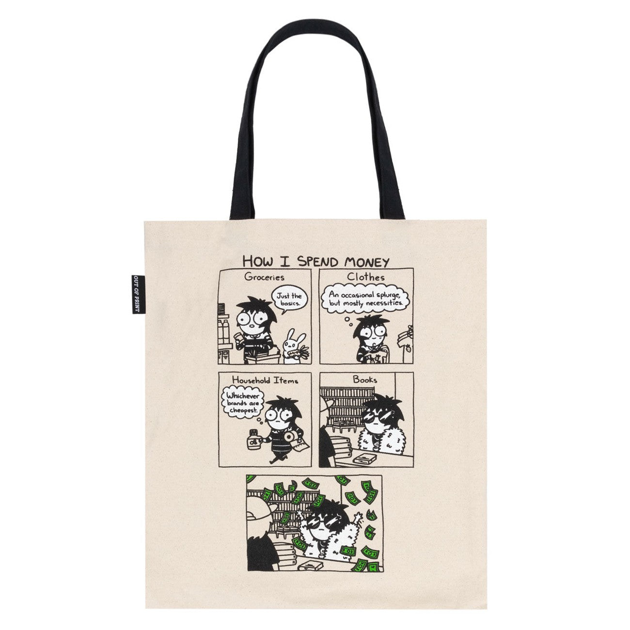 Sarah's Scribbles - How I Spend Money Tote Bag