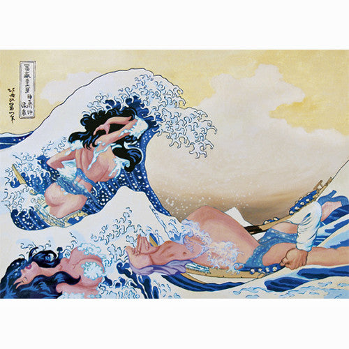 Hokusai Wave Postcard