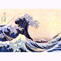 Hokusai Wave Postcard