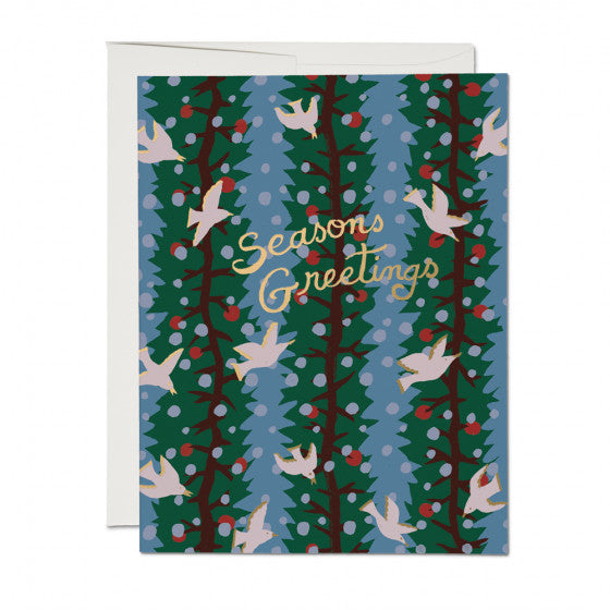 Holly Doves Greeting Card Set