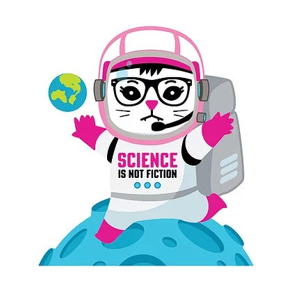 Science Space Cat Die-Cut Sticker