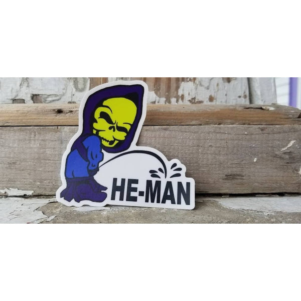 Skeletor Pissing on HeMan Sticker