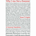 Why I Am Not A Feminist: A Feminist Manifesto