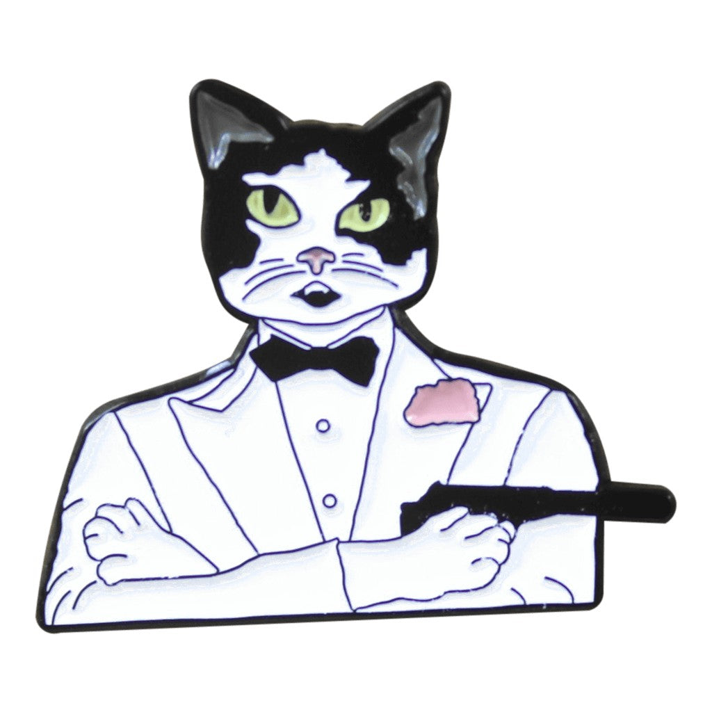 Weekly World News Spycat Enamel Pin